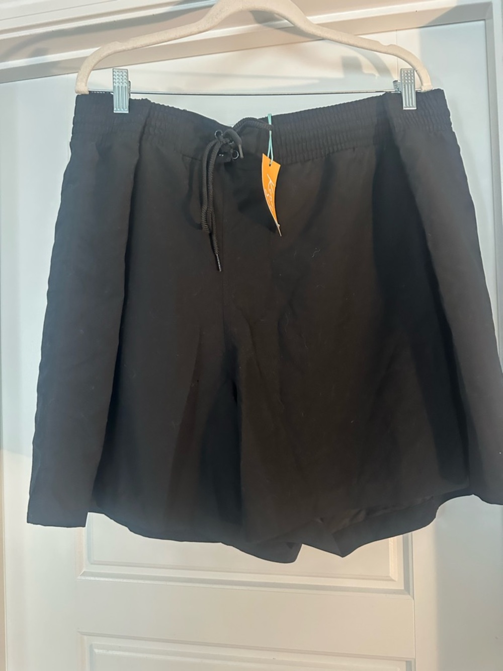 Kona Sol Black Women's Athletic Swim Shorts with Drawstring